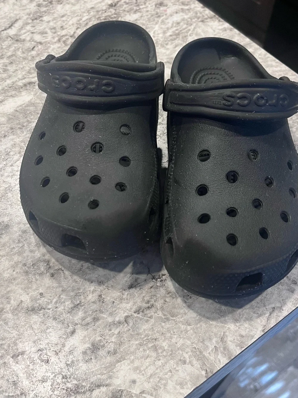 CROCS Kids Black Slip-On Clogs